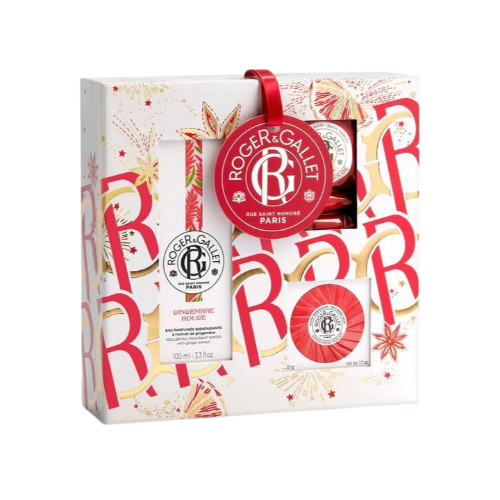 Roger&Gallet - Cofanetto Regalo Acqua Profumata Di Benessere Set Gingembre Rouge 3 Prodotti